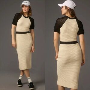 Anthropologie / Daily Practice Smocked Sweater Midi Dress